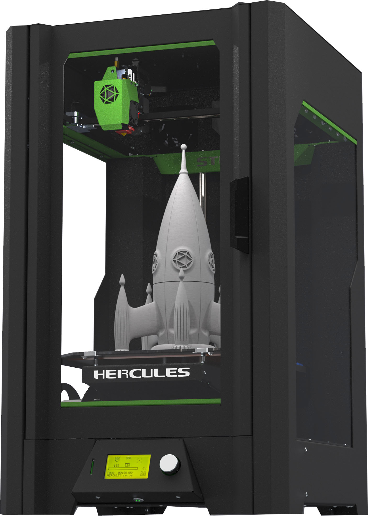 картинка 3d принтер hercules strong 2019 от магазина Robots Online